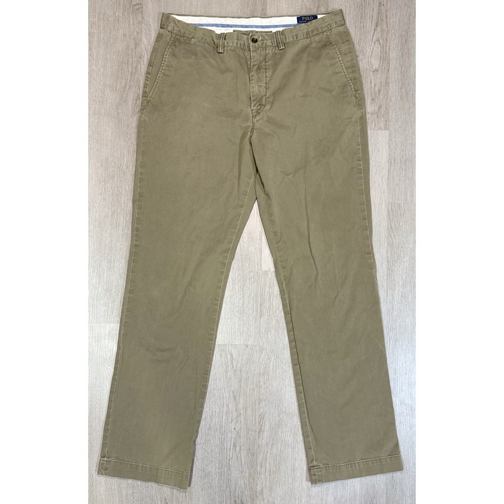 Polo Ralph Lauren The Polo Chino Pants Men's 34x34 Classic Cotton Twill Olive